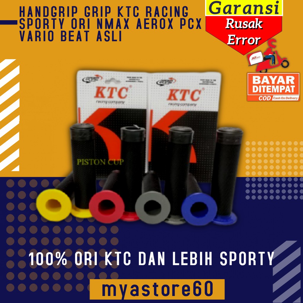 HANDGRIP STANG PEGANGAN GRIP KTC RACING SPORTY MOTOR NMAX AEROX PCX VARIO BEAT MATIC ASLI VARIASI MT