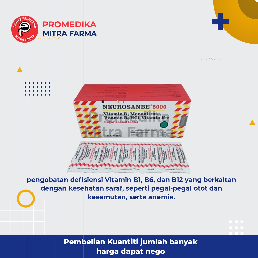 Neurosanbe Tablet / Vitamin B Kompleks / Vitamin Saraf