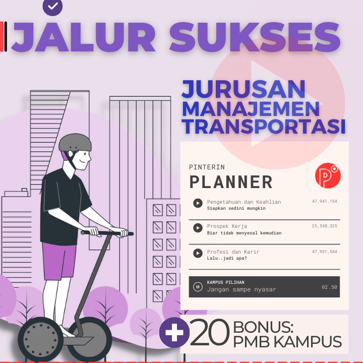 

Daily Planner Kuliah Jurusan Manajemen Transportasi | SNMPTN-SBMPTN-UTBK Weekly Binder Loose leaf