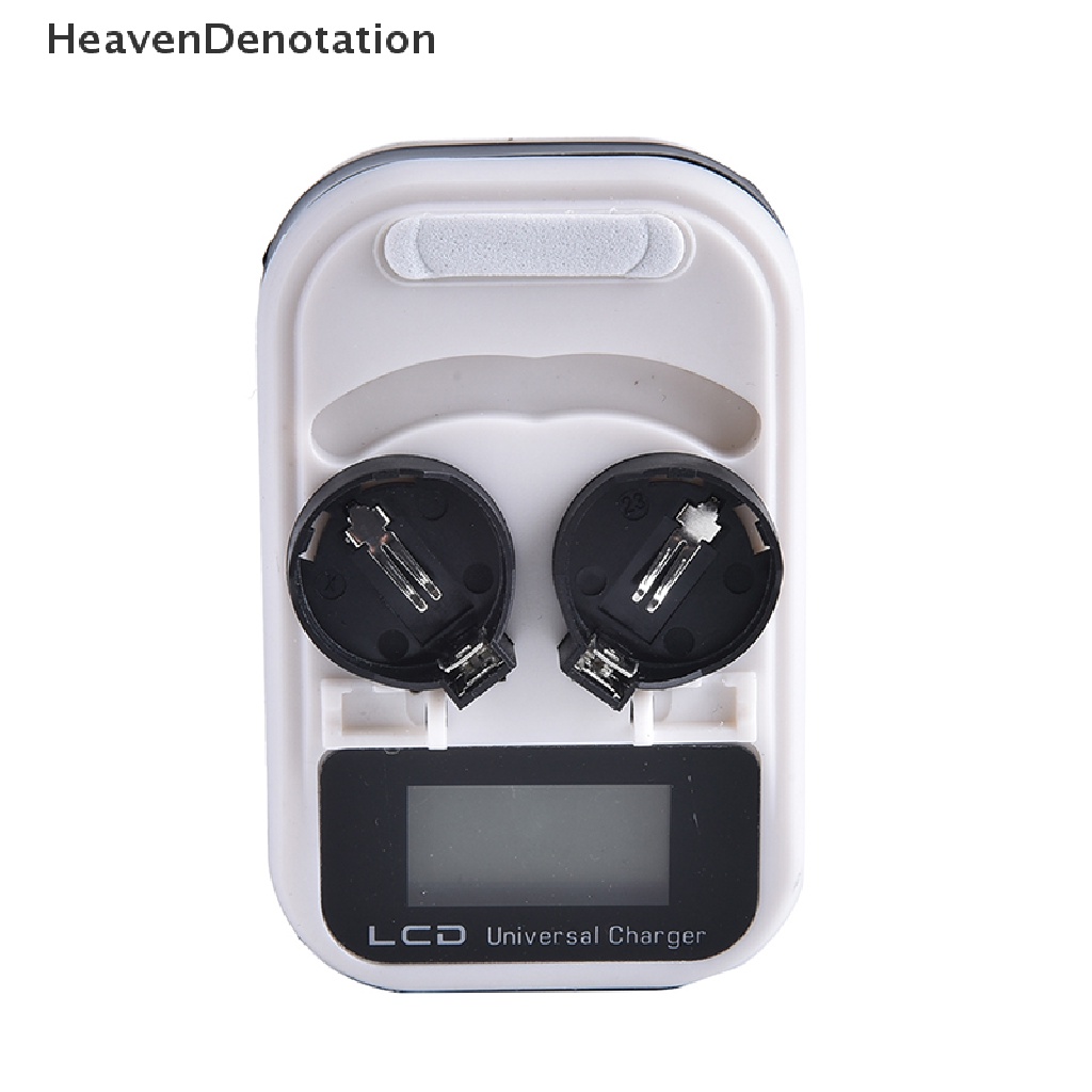 (Heavendenotation) Charger Baterai Lir2032 Lir2025 Lir2016 2 Slot Dengan Layar Lcd