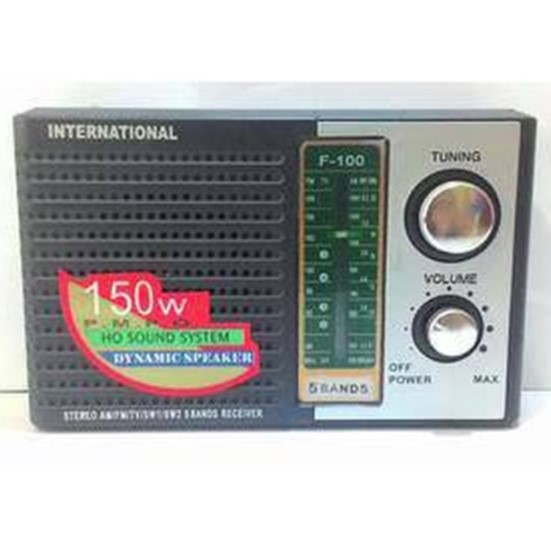 Radio Jadul F 100 INTERNATIONAL AC DC 5 Band FM AM SW ICF-F100 5 Bands AM FM TV SW2 SW1