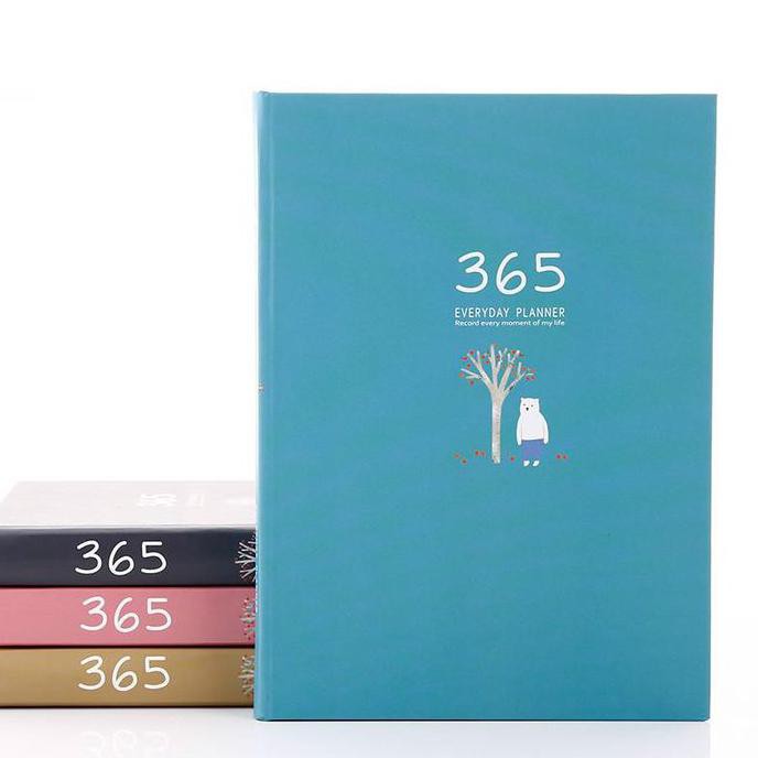 

365 Notebook Diary Warna Biru | Buku Jurnal Agenda 365 Days Kode 7