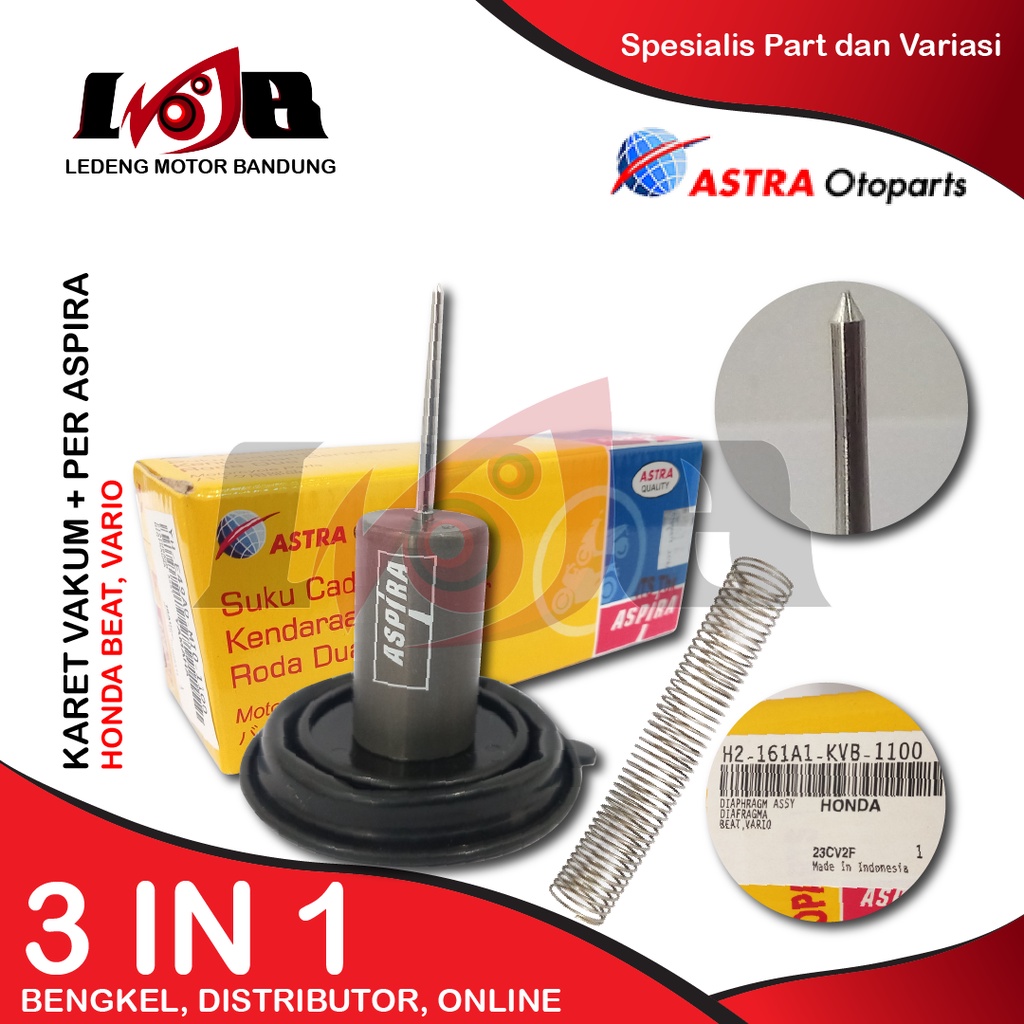 Aspira Karet Vakum Vario Beat KVB Vacum&amp;Per Sol Diafragma Karburator Mesin Motor matic