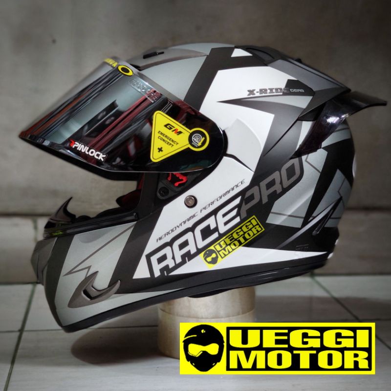 Terbaru Helm Gm Race Pro flat visor - helm fulpace Gm paket ganteng-2