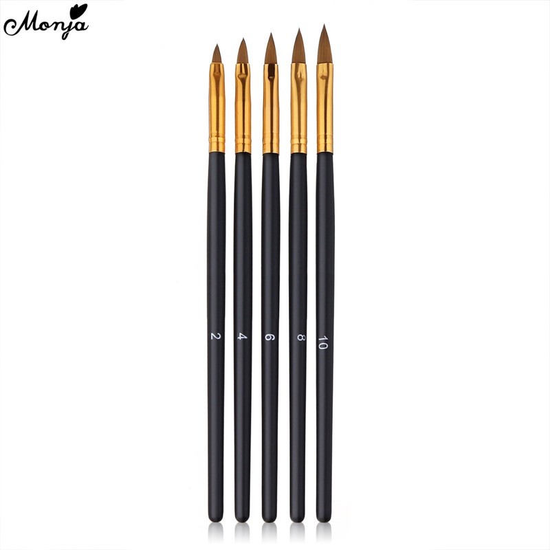 Acrylic brush akrelik akrilik extension 3d flower brush kuas ekstension 5 set