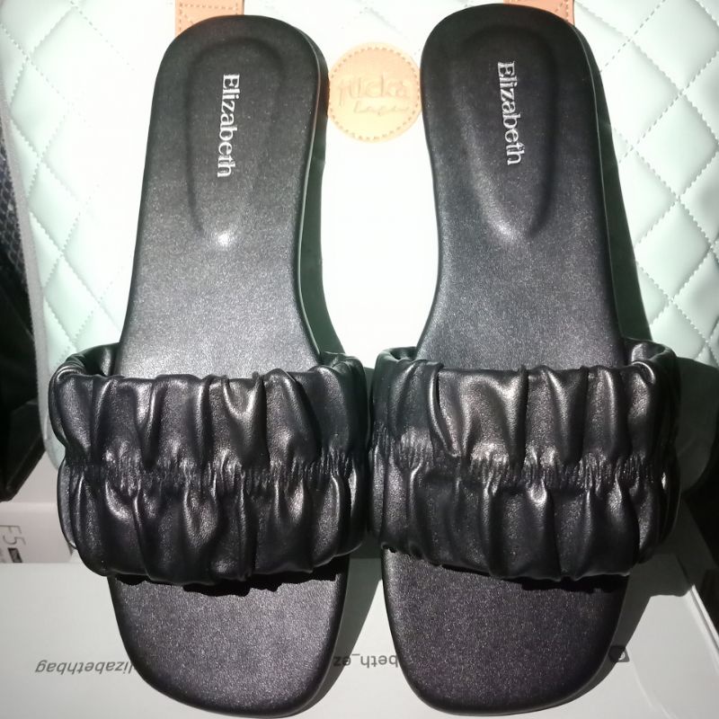 Sandal Elizabeth sandal slop sandal flat sandal wanita sandal terbaru Ukuran 39