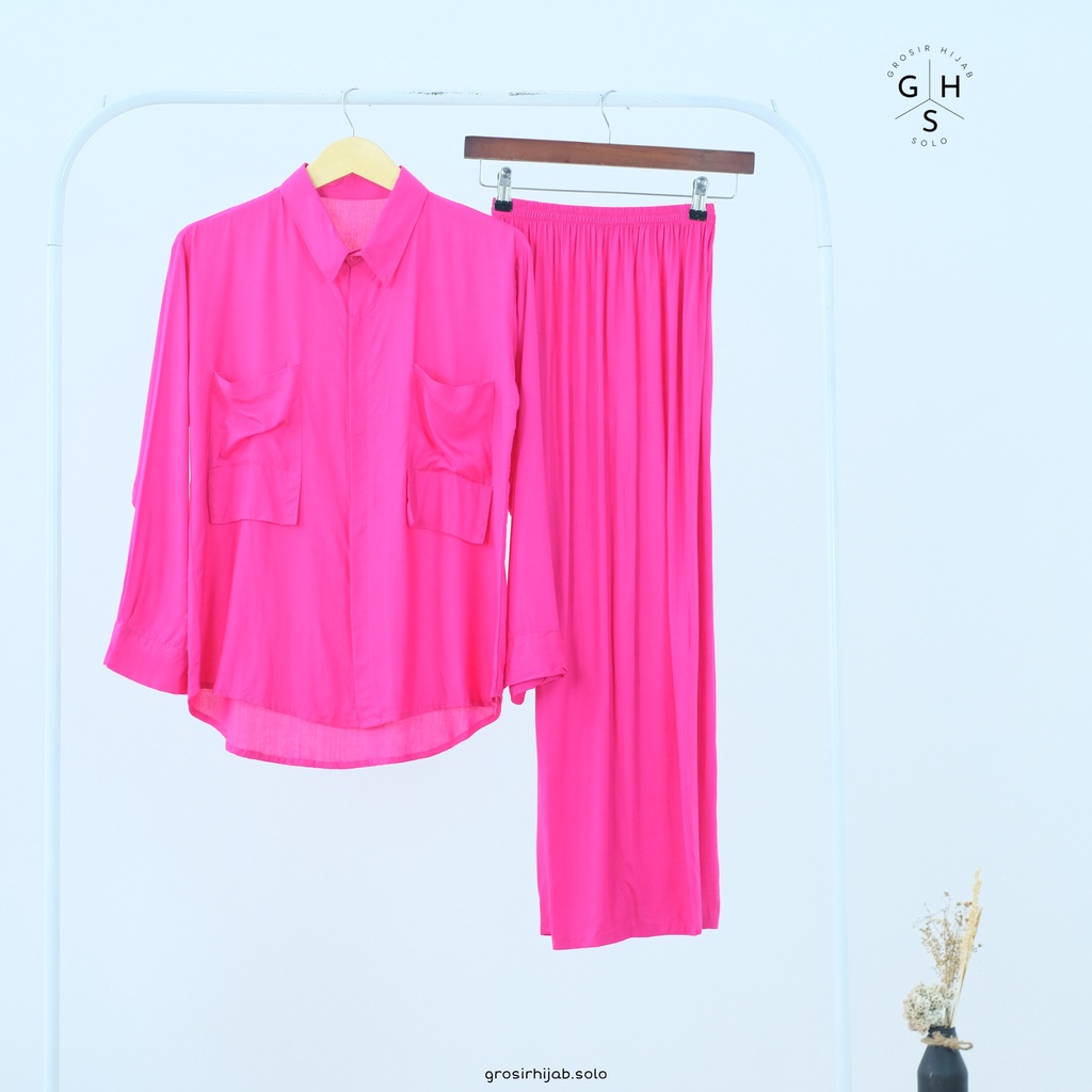 (RPA) ONE SET FECIA KEMEJA BLOUSE WANITA RAYON-ST FECIA FANTA