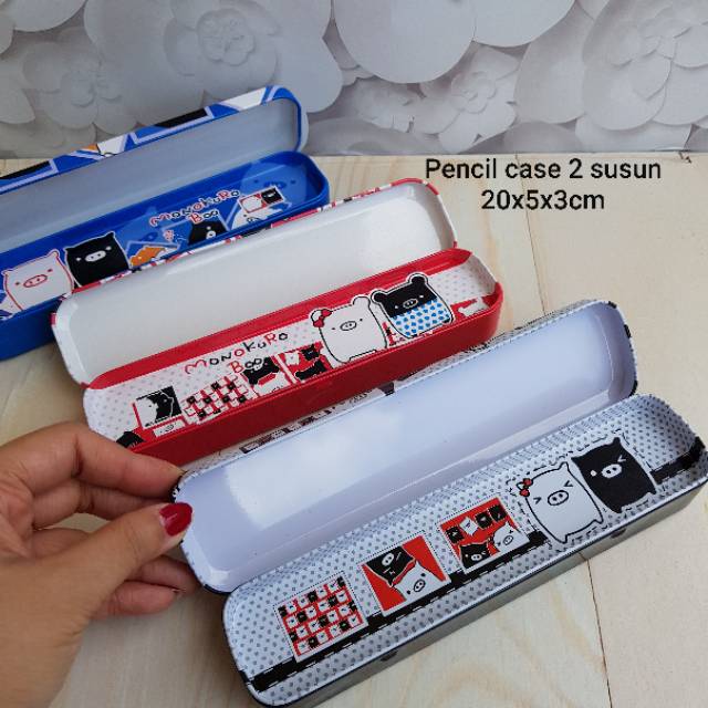 SALE! KOTAK TEMPAT PENSIL / PENCIL CASE KALENG 2 SUSUN