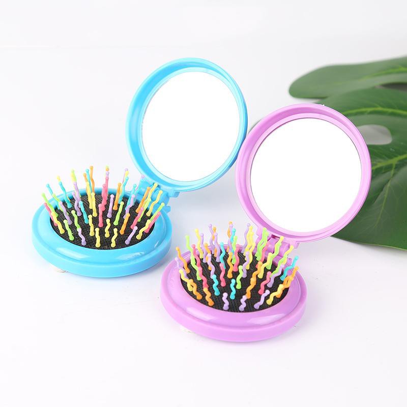 OS Sisir Cermin Bulat Karakter / Kaca Cermin Make Up Mini /Travelling Motif /Sisir Portable