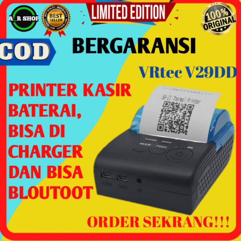 Printer Bluetooth mini thermal portabel all on one kasir murah  printer blutut zijiang VRtee 5811