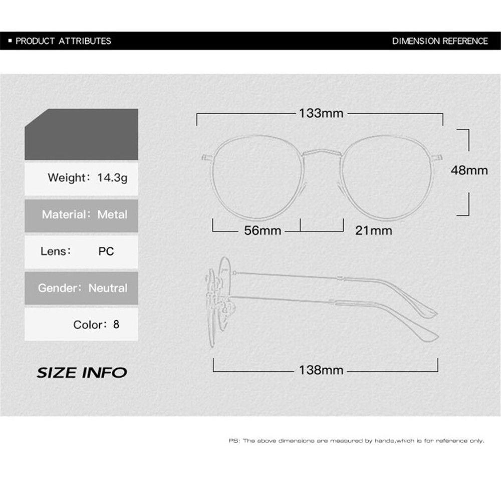 Chookyy Anti-Blue Light Kacamata Wanita Pria Portable Bulat Frame Optik