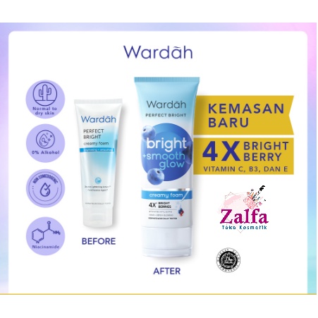 Wardah Perfect Bright Creamy Foam 50ml/100ml