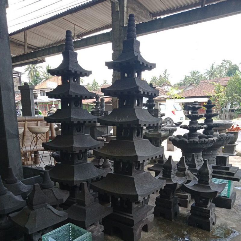 Lampu Taman Pagoda Batu Alam