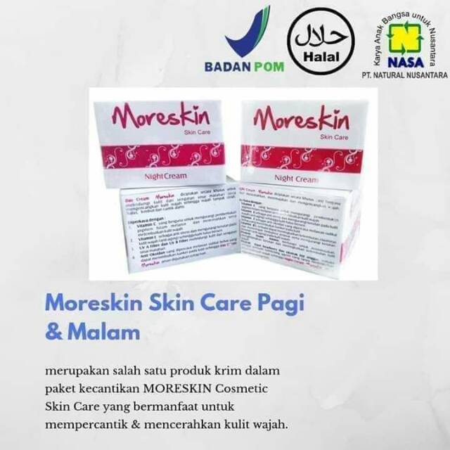 Moreskin Skin Care Nasa Siang Malam