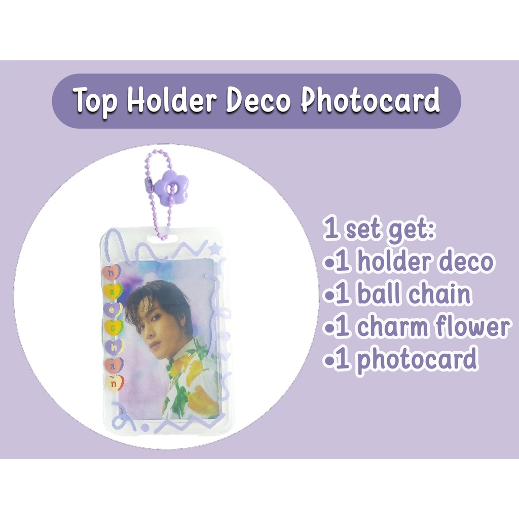 Top Holder Deco Photocard / Card Holder Photocard Deco Sticker / Toploader Deco NCT/BTS/TXT/EXO/Enhy