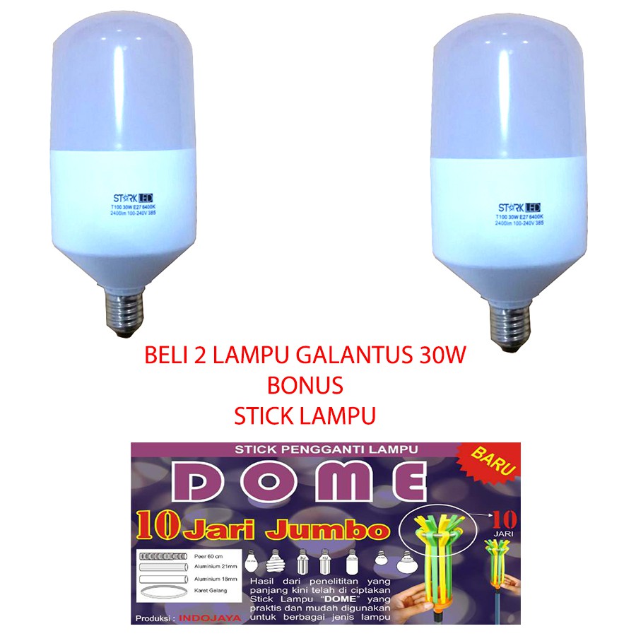 Paket Promo Lampu Jumbo Led Beli 2 Bonus 1 Pcs Stik Penganti Lampu