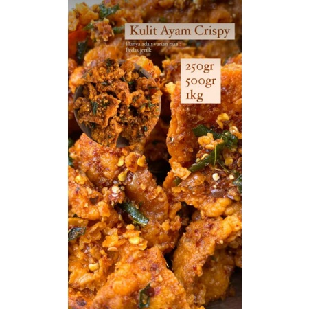 

Kulit Ayam Crispy pedas daun jeruk 250gr