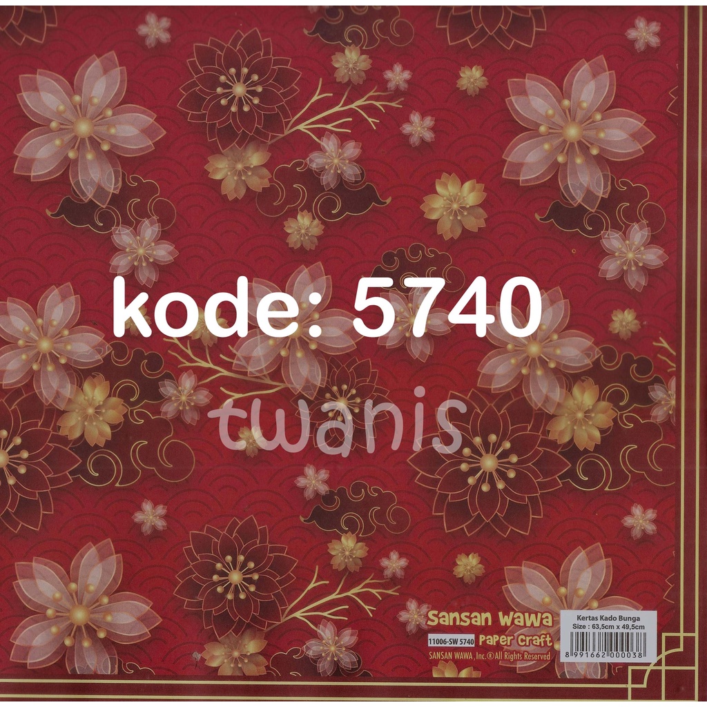 

KERTAS KADO SANWA BUNGKUS HAMPERS IMLEK KODE 5740 isi 25 LEMBAR BISA CAMPUR MOTIF LAIN