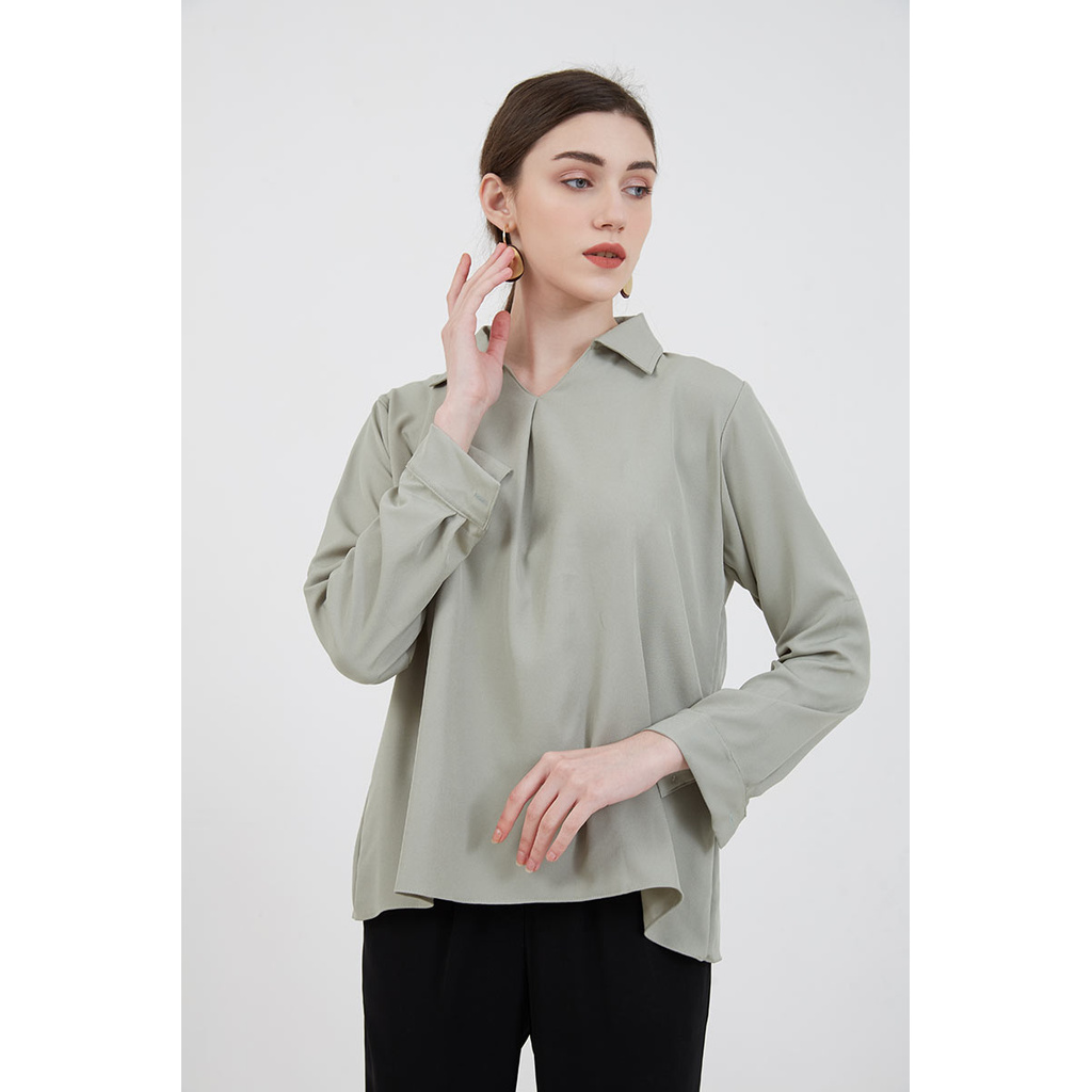 Berrybenka - Atasan Blouse Wanita Sofia Murdia Plain Blouse-6