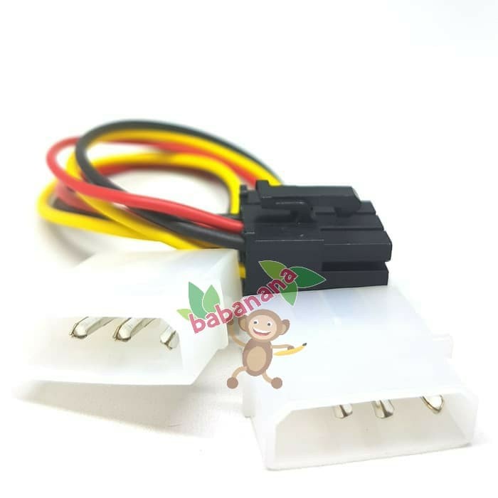 Dual Molex 4 Pin Female to 6 Pin Male VGA power Kabel Konverter Kabel