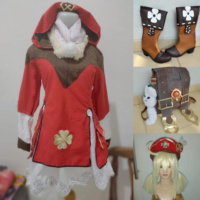 Klee Wig Shoes Bag Costume Genshin Impact Cosplay