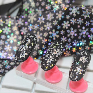 Stiker Foil Transfer Holografik Motif Daun Snowflake Stiker Foil Transfer Holografik Motif Daun Snowflake