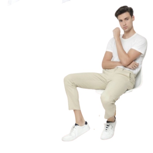 Celana Ankle Pants/Sirwal Pria Krem Bahan Kain Drill COD 27-36 Terbaru