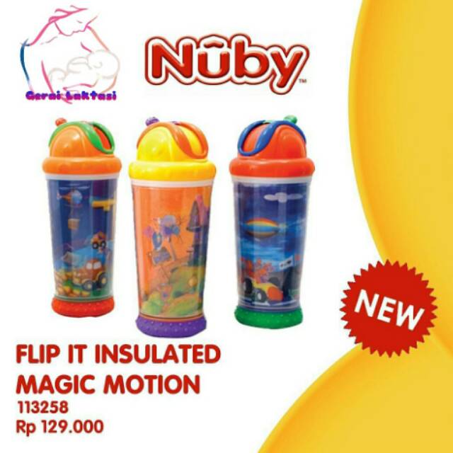 NUBY STRAW CUP The Insulated Magic Motion™ / NUBY BOTOL SEDOTAN