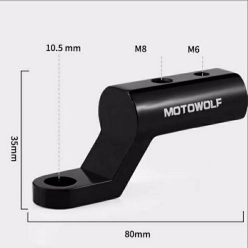 MOTOWOLF bracket breket lampu tembak holder Handphone dispion Nmax xmax pcx aerox adv vario dll