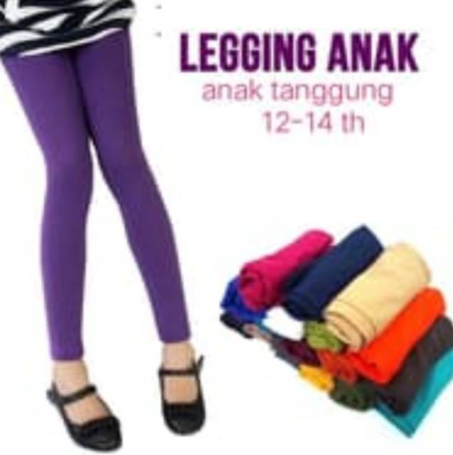 Legging polos panjang usia 12-15Tahun