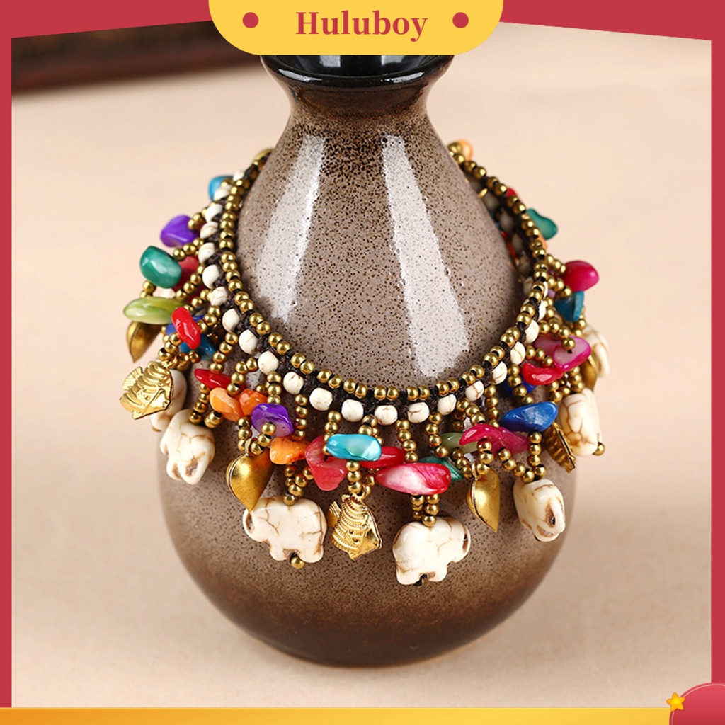 Hu Hu Hu Hu Hu Alat Bantu Pasang Kacamata♡ Gelang Rantai Manik-Manik Handmade Warna-Warni Gaya Bohemian Untuk Wanita