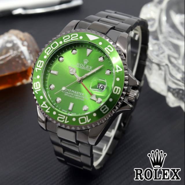 Jam Tangan Rolex GMT Master Super Mewah Dan Elegan - Jam Tangan Pria Rolex - Warna Hijau Hitam