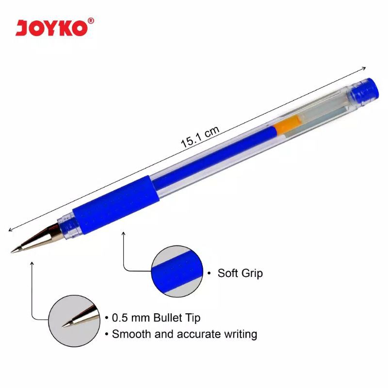

Pulpen Tinta Gel Joyko JK-100 Biru