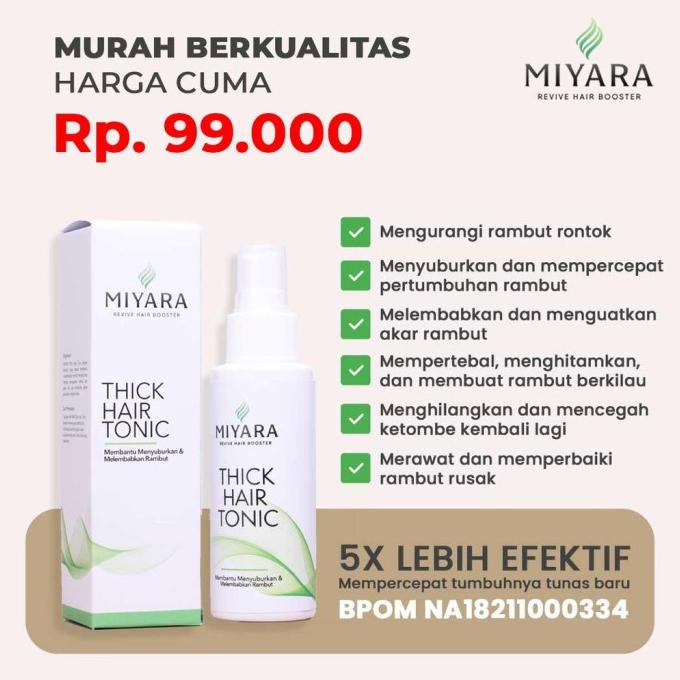 MIYARA HAIR TONIC - PERAWATAN RAMBUT RONTOK VITAMIN PENUMBUH RAMBUT