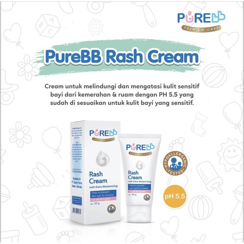 Purebb Rash Cream 50 gr - krim ruam bayi