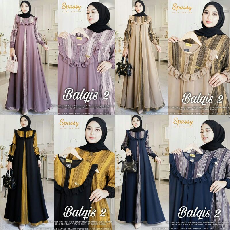 PAKAIAN GAMIS MUSLIM WANITA BALQIS#2 ORI