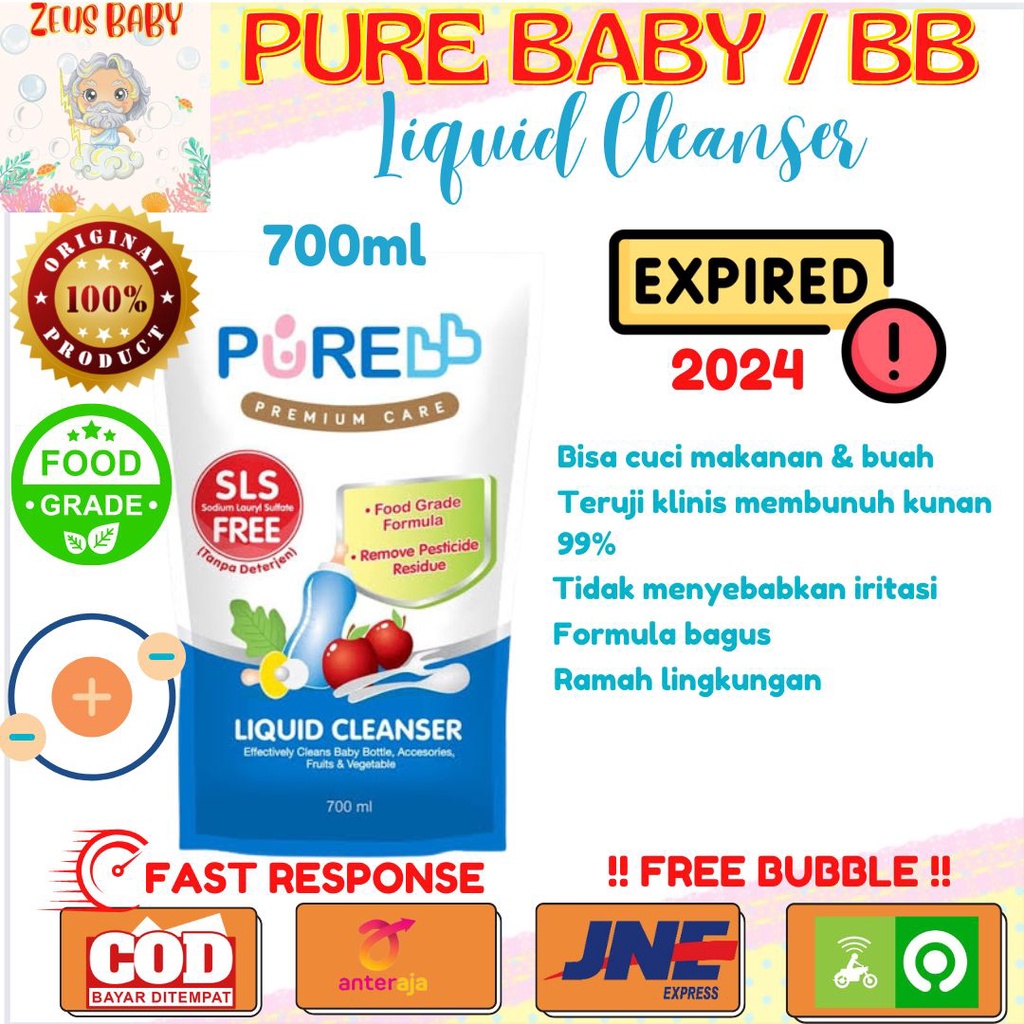 exp 2025  Pure Baby Liquid Cleanser 700ml