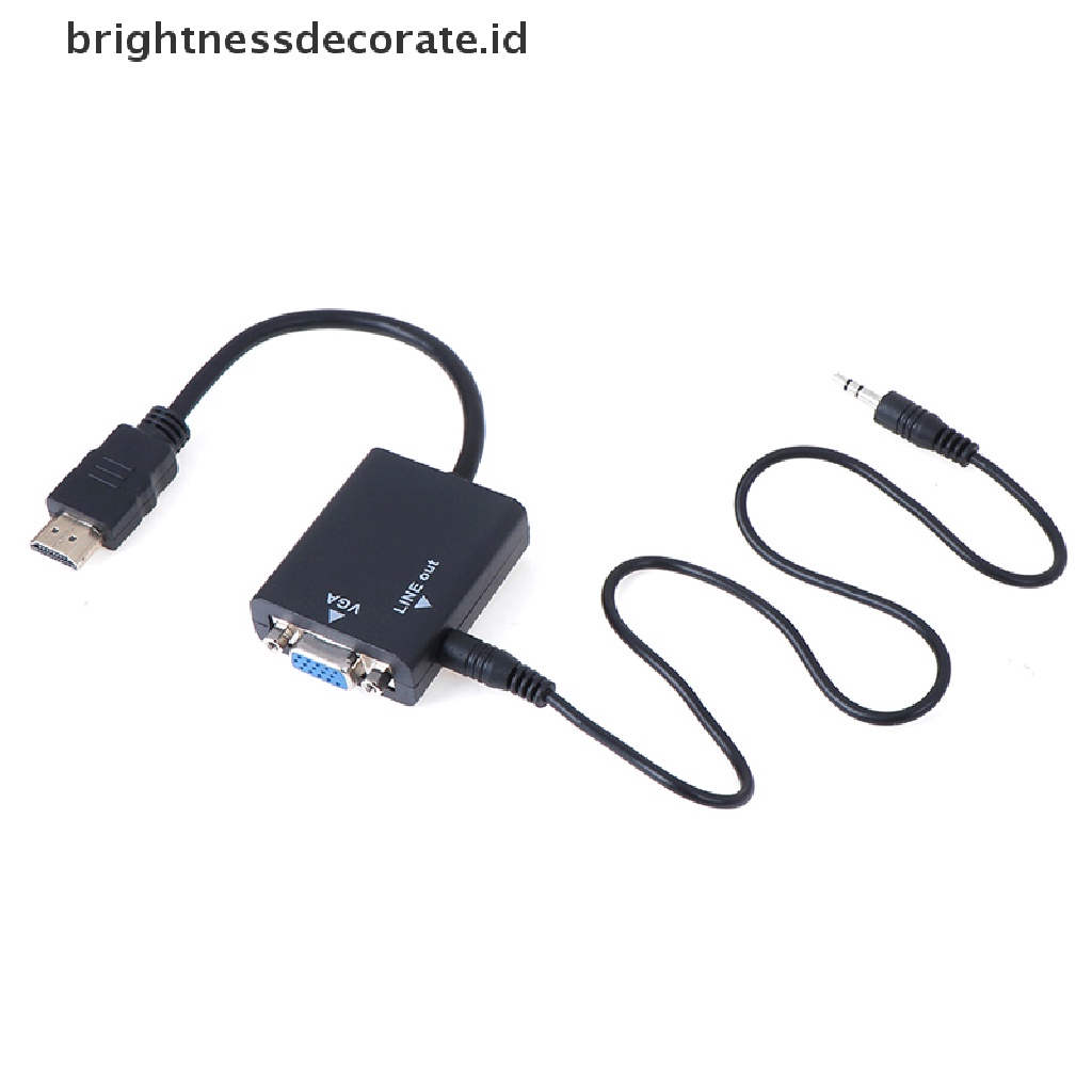 Adaptor Konverter Audio Hdmi Ke Vga 1080p