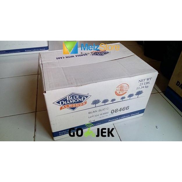 

Kacang Almond Slice Import Usa/Potong Tipis Kemasan Dus Bibisale318