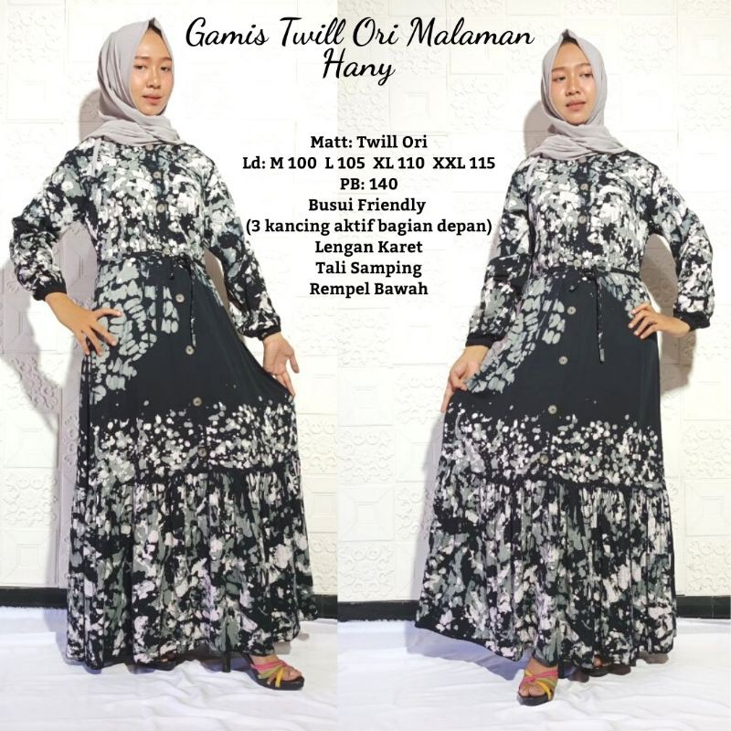 Sale Rizki2putera Gamis Twill Ori Malaman Hany Batik Terbaru Pekalongan Kekinian Murah eWyRgTNxoYZ9