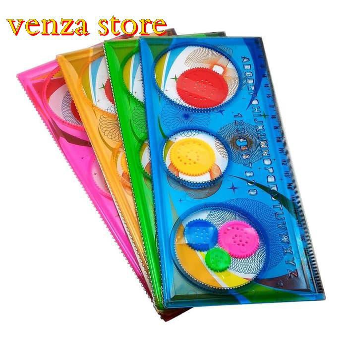 

Penggaris Bunga Putar Ajaib Spirograph ATK Mainan Jadul 90an
