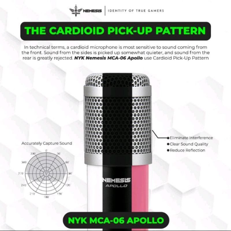 MIC CONDENSER  APOLLO MCA-06 / MCA 06 Cardioid NYK NEMESIS Original