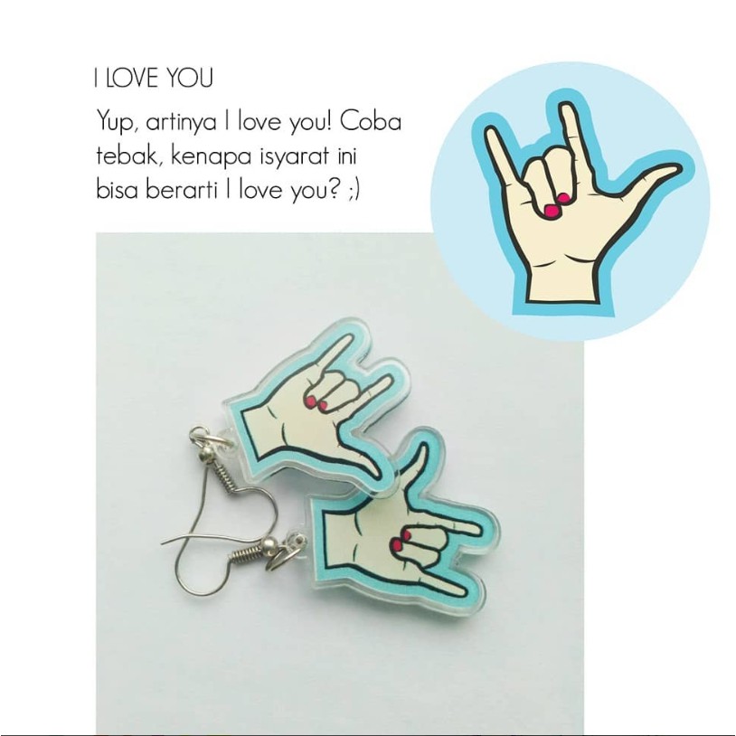 Anting I Love You Shopee Indonesia