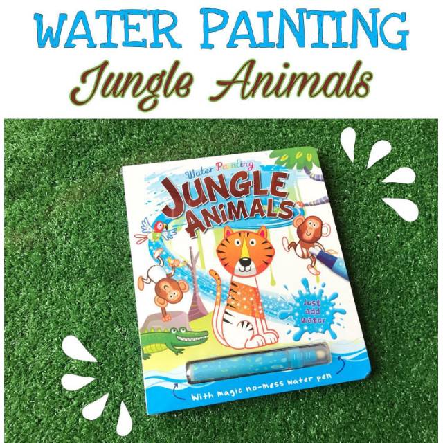 

Magic water painting book jungle animals