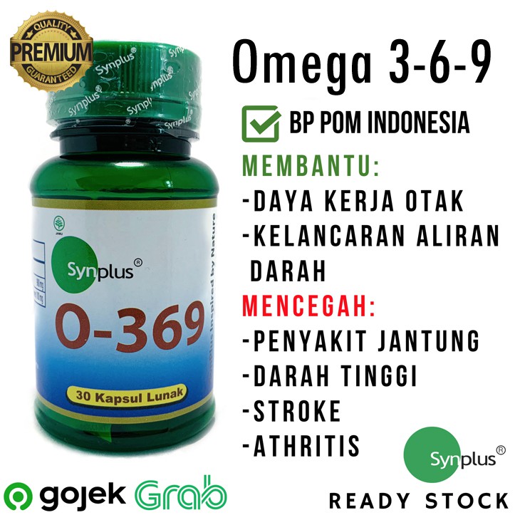 Synplus Omega 3 6 9 Vitamin Suplemen Alami Omega Kesehatan Jantung Otak 30 Kaplet Amerika Indonesia
