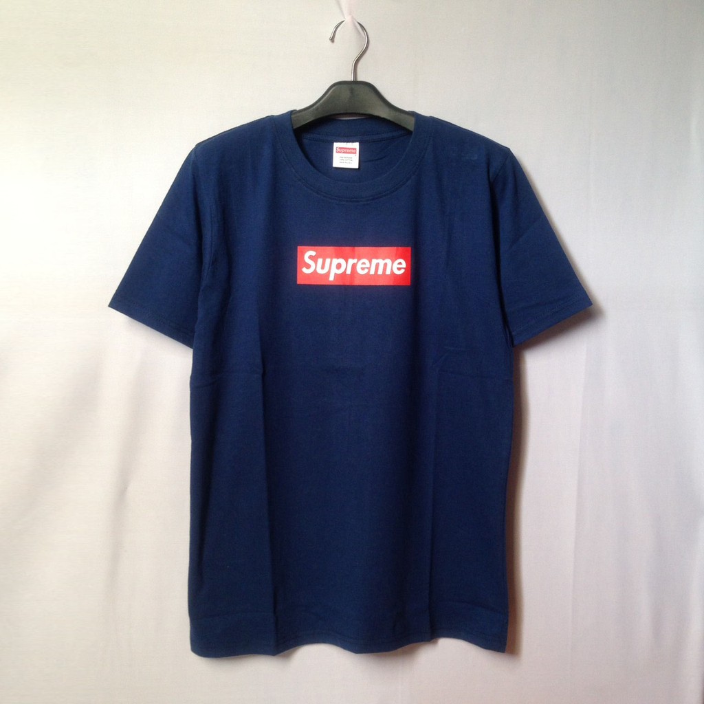 KAOS / TSHIRT / BAJU SUPREME NAVY LOGO BOX RED PREMIUM