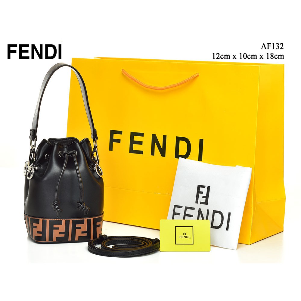 Tas Fendi Mon Tresor Bucket Flocked Mini Semi Premium AF132