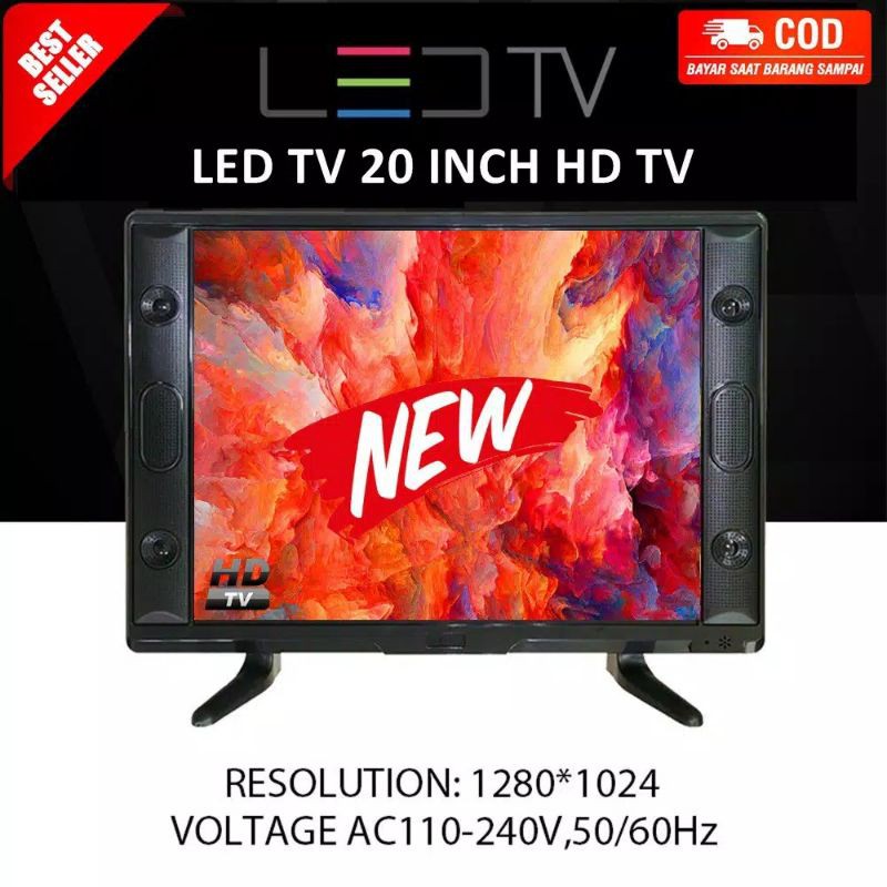 BISA COD - TERBARU TELEVISI LED 20&quot; WITH INPUT USB HDMI VGA AV ANTENA TV