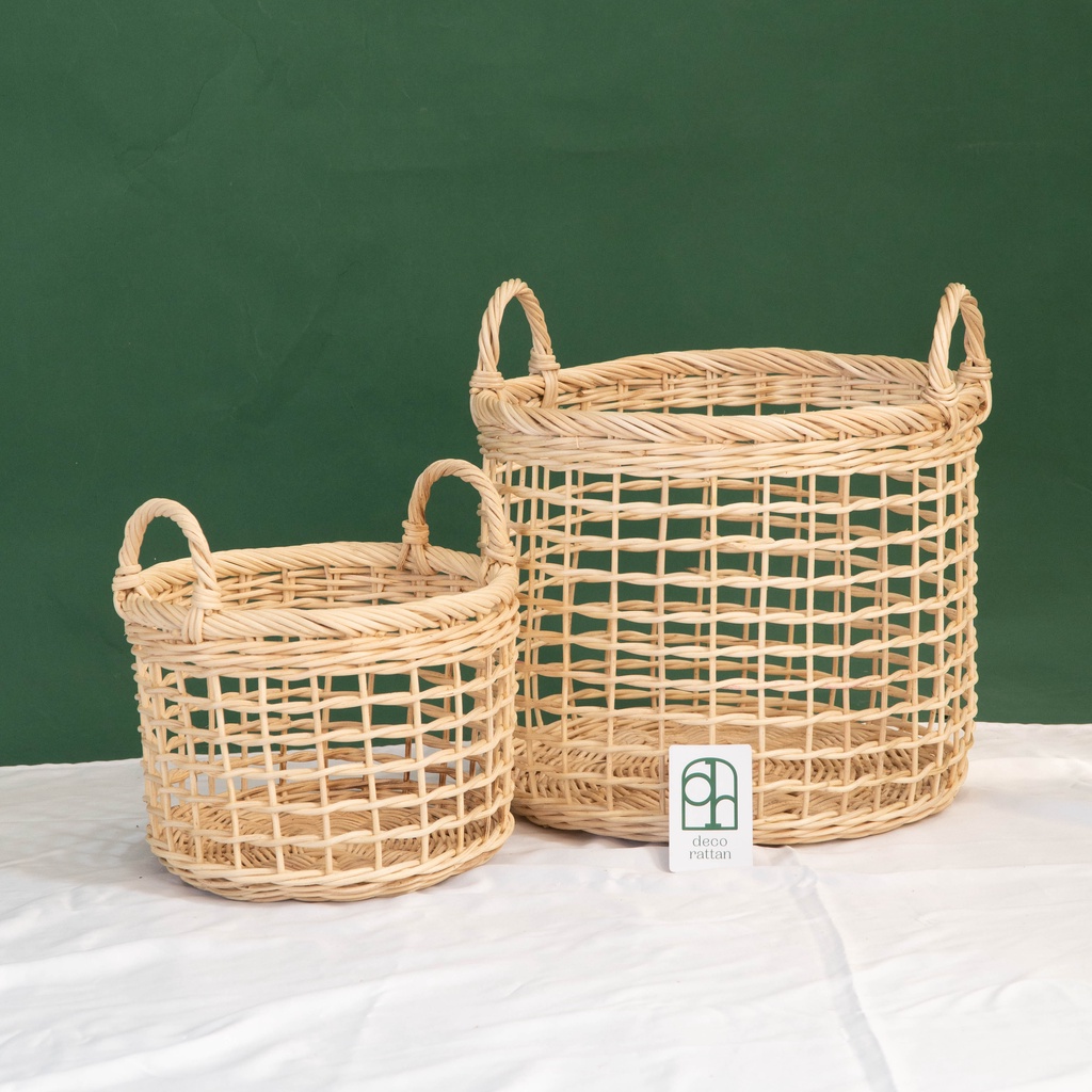 Jual Keranjang Rotan Aesthetic Serbaguna / Keranjang Penyimpanan ...