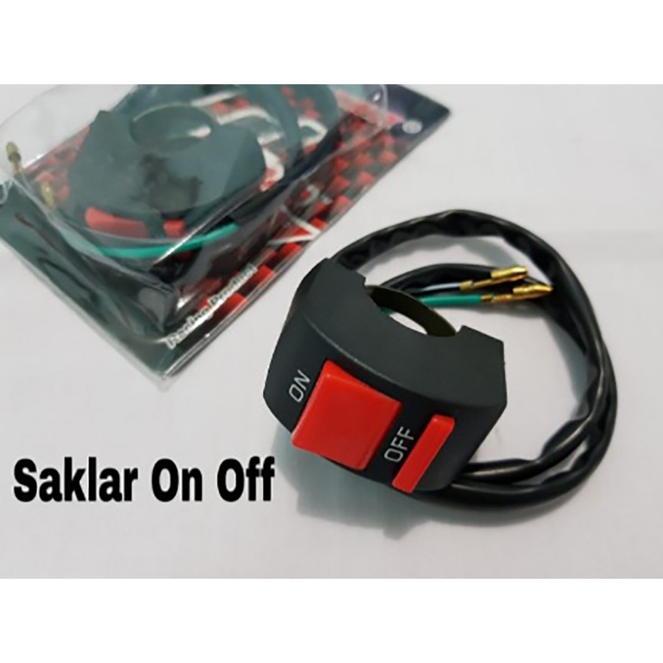 Saklar on off lampu motor stang switch tombol universal /saklar lampu/saklar tombol/switch on ofoto